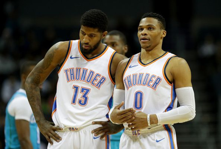 Paul George and Russell Westbrook