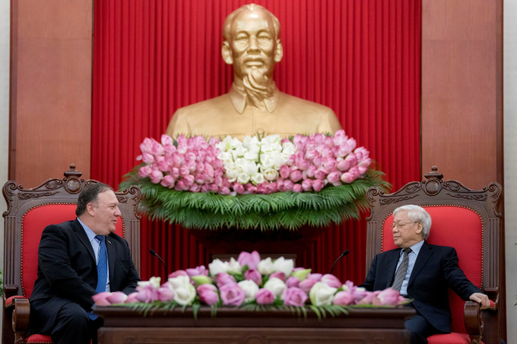 U.S. Secretary of State Mike Pompeo meets with Vietnamese Communist Party General Secretary Nguyen Phu Trong