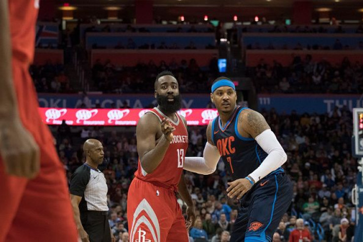 James Harden and Carmelo Anthony