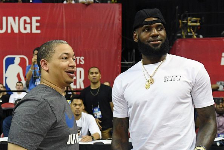 Tyronn Lue and LeBron James