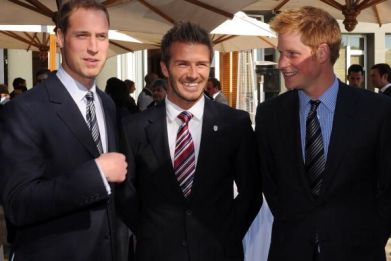 Prince William, David Beckham, Prince Harry