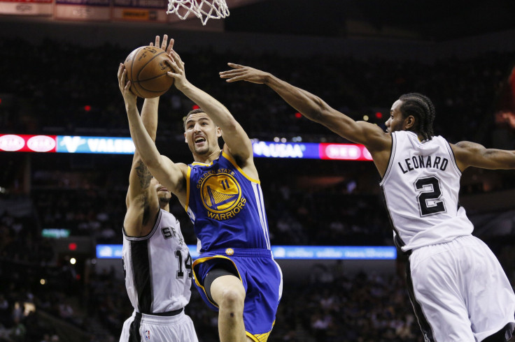 Klay Thompson and Kawhi Leonard