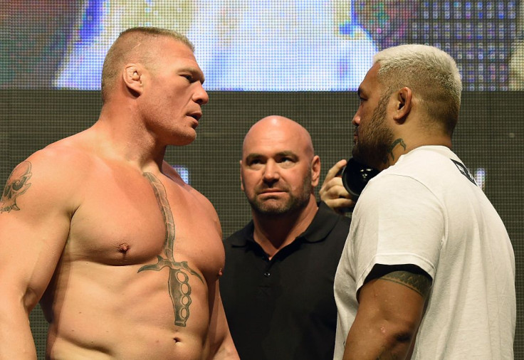 Brock Lesnar and Mark Hunt