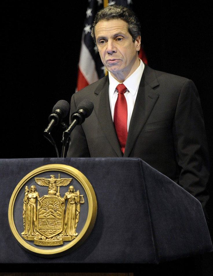 New York Governor Cuomo presents his 2011-12 budget proposal in Albany