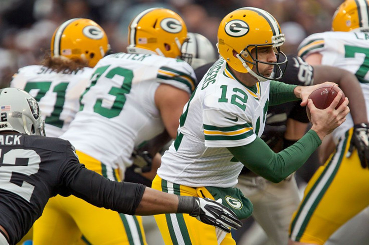 Khalil Mack and Aaron Rodgers