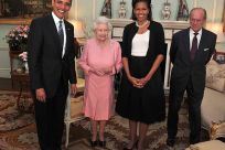 Barack Obama, Queen Elizabeth II, Michelle Obama, Prince Philip
