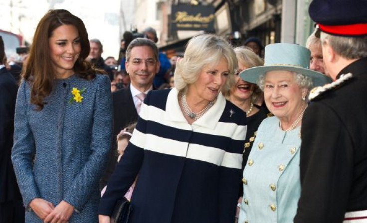 Queen Elizabeth II, Camilla Parker Bowles and Kate Middleton