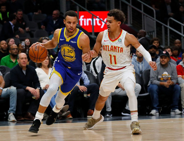 Stephen Curry and Trae Young