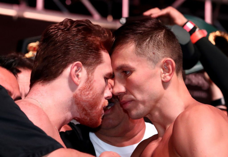 Canelo Alvarez (L) and Gennady Golovkin (R) 