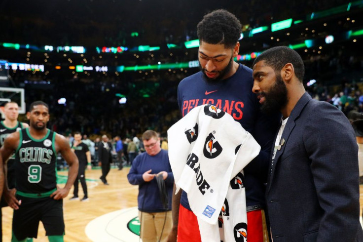Anthony Davis with Kyrie Irving