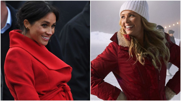 markle princess red jacket