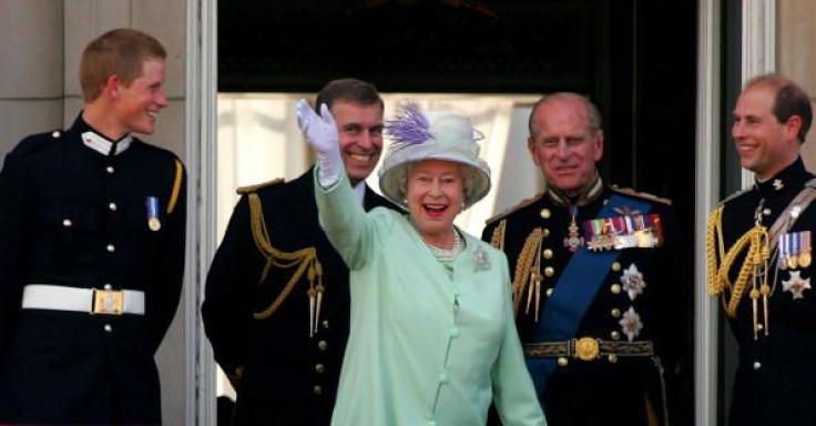 Prince Andrew, Queen Elizabeth II and Prince Edward