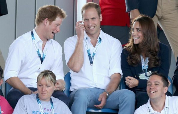 Prince Harry, Prince William and Kate Middleton