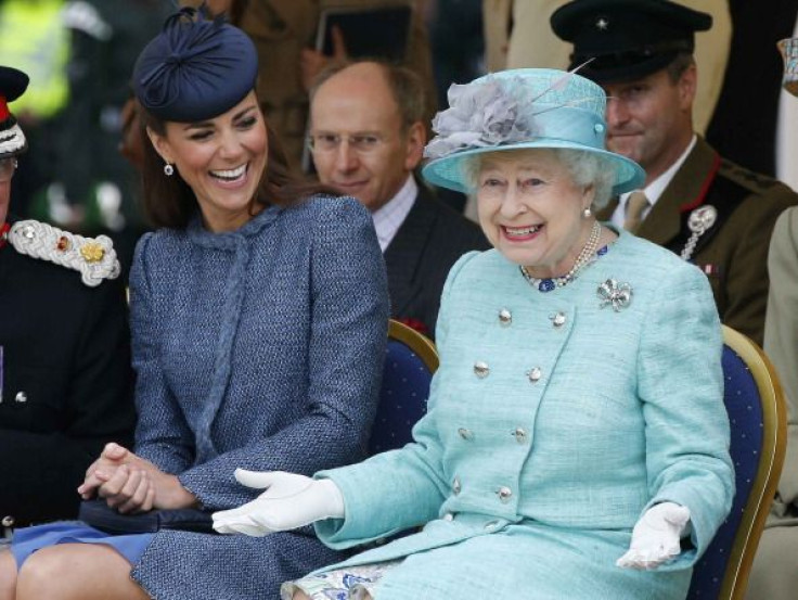 Kate Middleton and Queen Elizabeth II