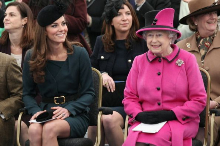 Kate Middleton and Queen Elizabeth II