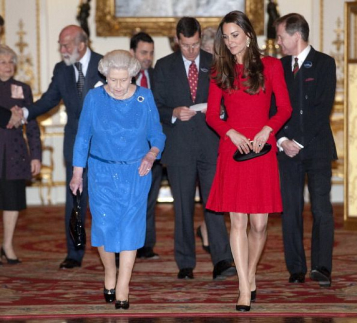 Queen Elizabeth II and Kate Middleton