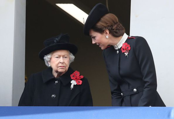 Queen Elizabeth II and Kate Middleton