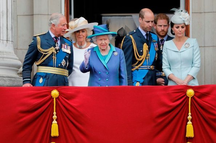 Queen Elizabeth II Prince Harry and Kate Middleton