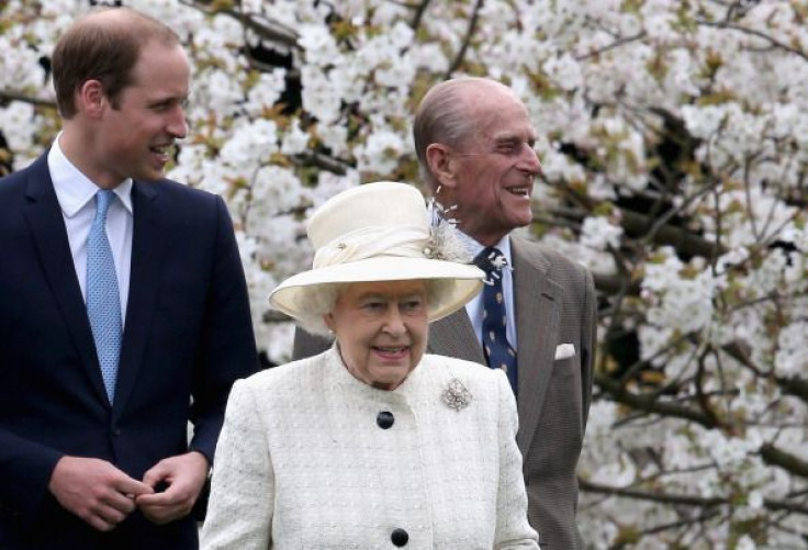 Prince William, Queen Elizabeth II and Prince Philip