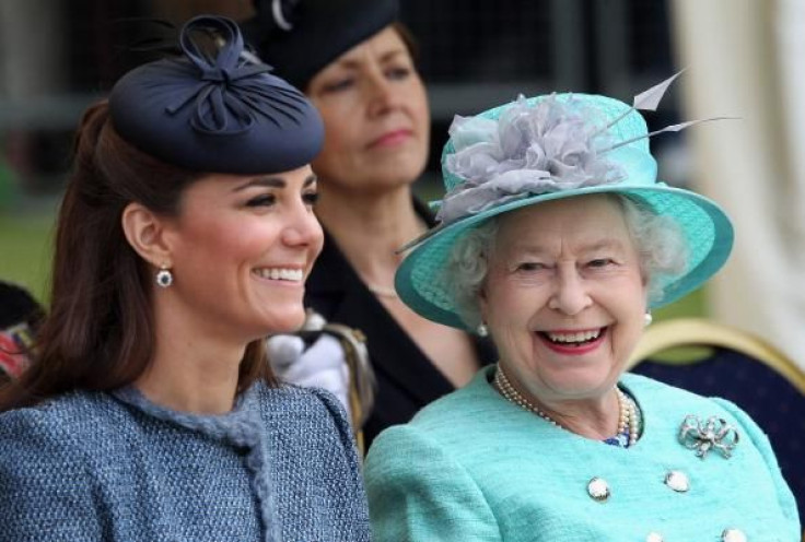 Queen Elizabeth II and Kate Middleton