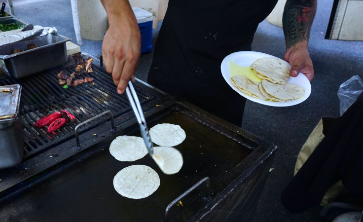 Tortillas cooking