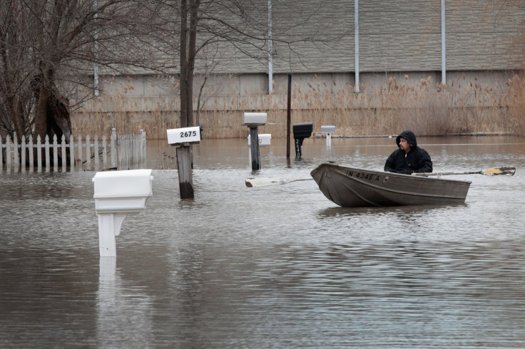 Indiana man in boat amid flooding