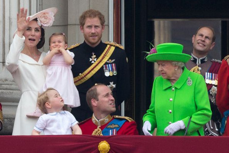 Queen Elizabeth, Kate Middleton, Prince William, Prince Harry, Prince George and Princess Charlotte