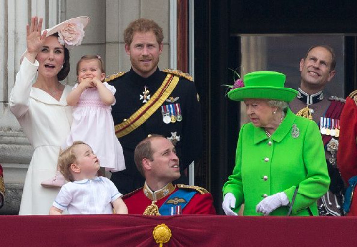 Queen Elizabeth, Kate Middleton, Prince William, Prince Harry, Prince George and Princess Charlotte