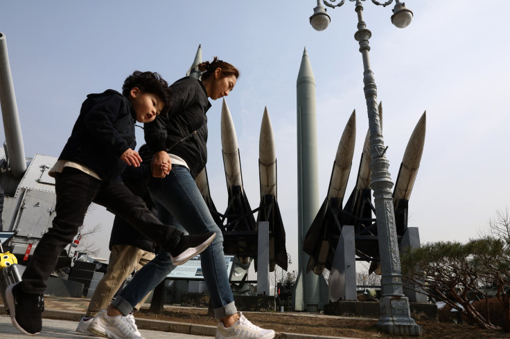 War memorial with missiles