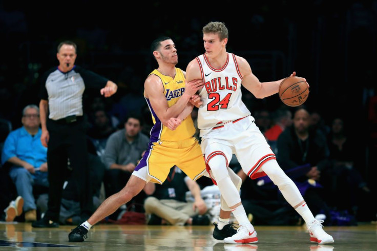 Lonzo Ball and Lauri Markkanen 