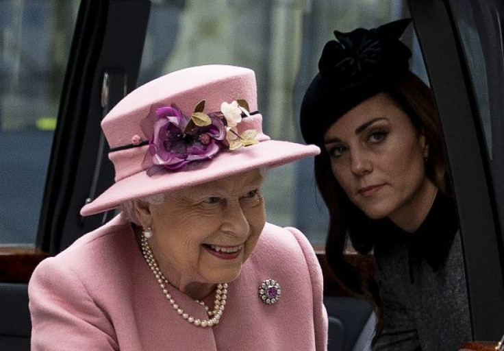 Kate Middleton and Queen Elizabeth II