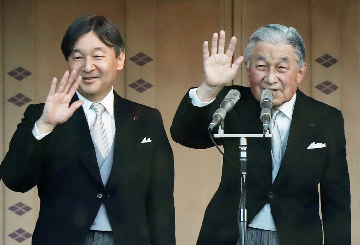 Japan's Emperor Akihito and Crown Prince Naruhito