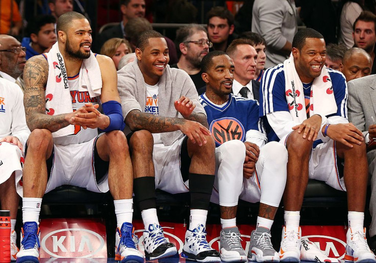 Carmelo Anthony with Marcus Camby