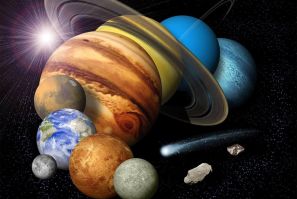 NASA Solar System Montage - planets, comet, asteroid