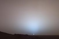 NASA Mars sun set 