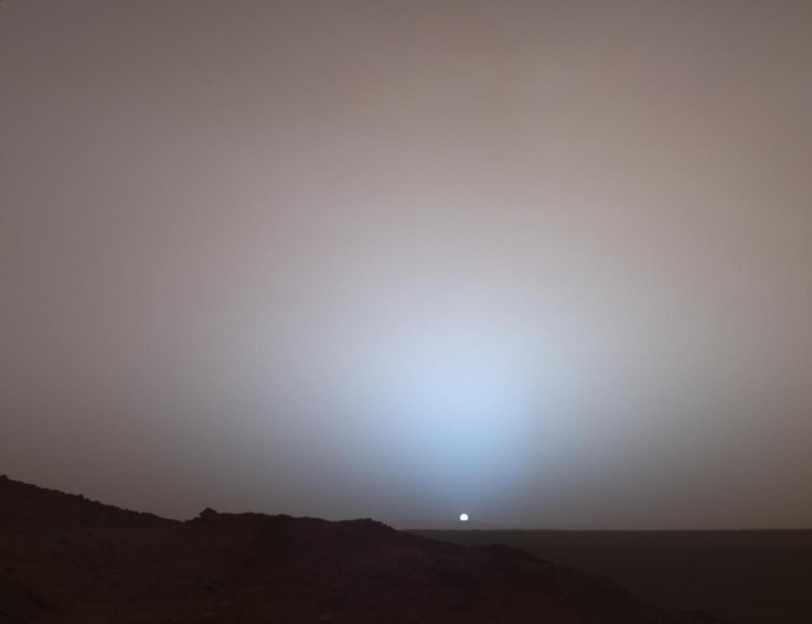 NASA Mars sun set 