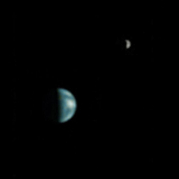 Earth and Moon as viewed from Mars