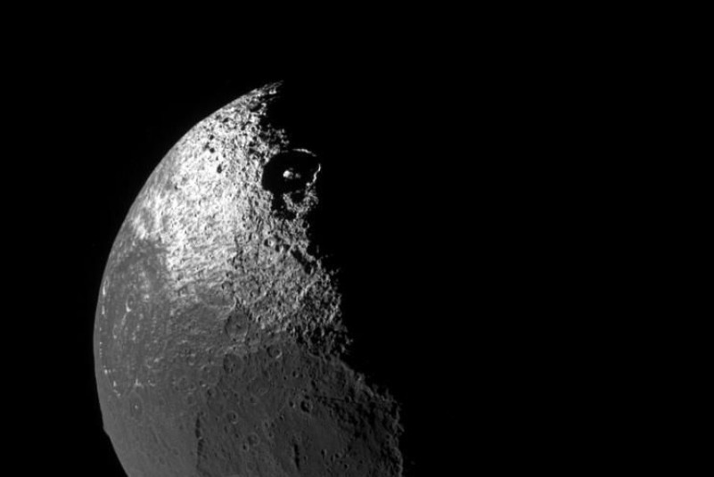 moon with two dark sides