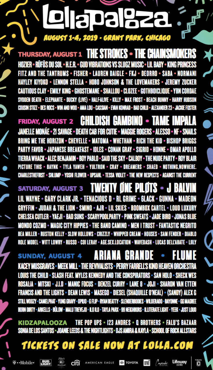 lolla 2019 schedule