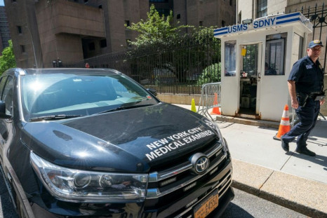 A New York Medical Examiner's car is parked outside the Metropolitan Correctional Center in New York, where well-connectedÂ accused sex trafficker Jeffrey Epstein was found dead while in detention