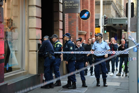 Police investigate the area where a man went on a stabbing rampage in Sydney