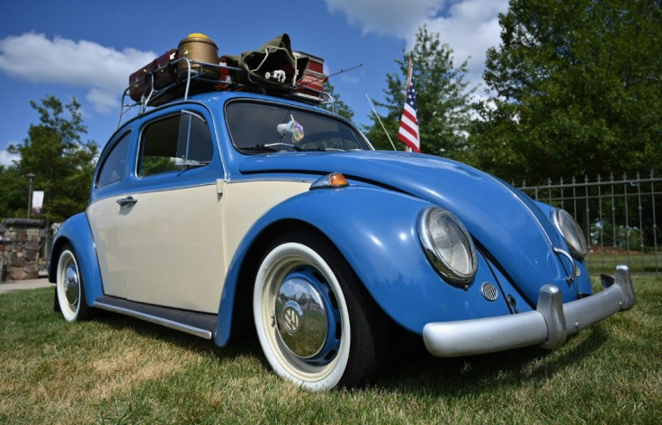 A 1964 VW Beetle, driven to the festival 50 years ago, has returned to the Bethel Woods Center for the Arts, the site of the original 1969 weekend of peace, love and music