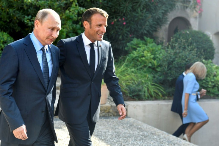 Macron and Putin agree there is a chance for peace in eastern Ukriane but clashed over Syria's civil war