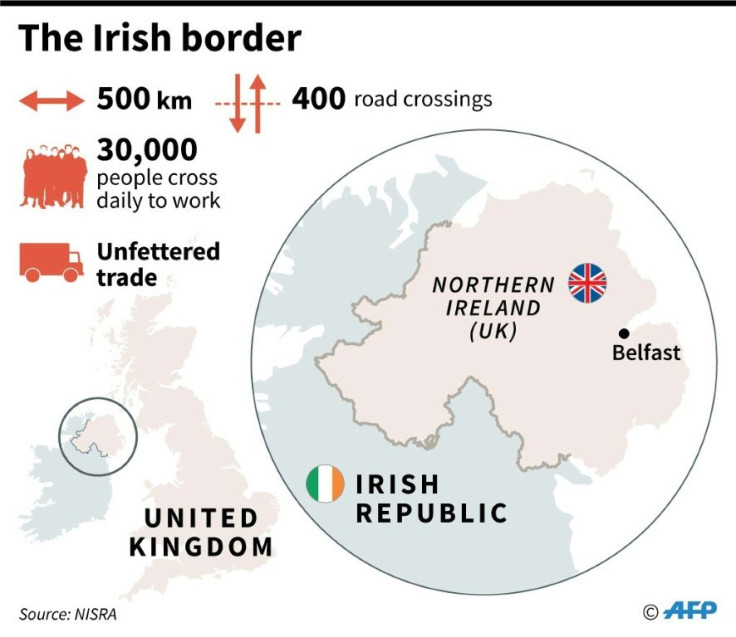 Map of Northern Ireland and the border with the Irish Republic.