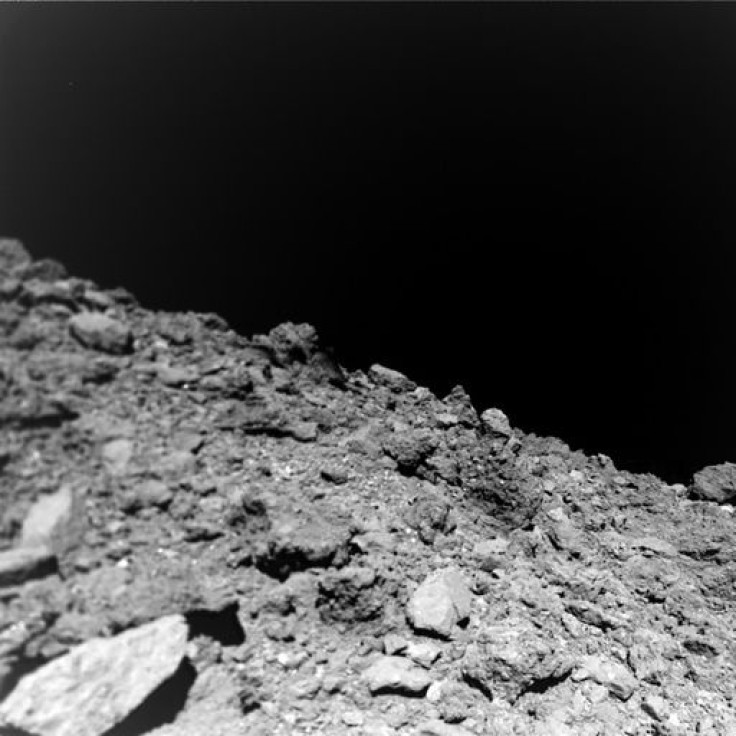 This undated photo courtesy of Jaumann et. al., Science 2019, shows a new image taken by the German-French Mobile Asteroid Surface Scout (MASCOT) on the surface of the near-Earth asteroid Ryugu