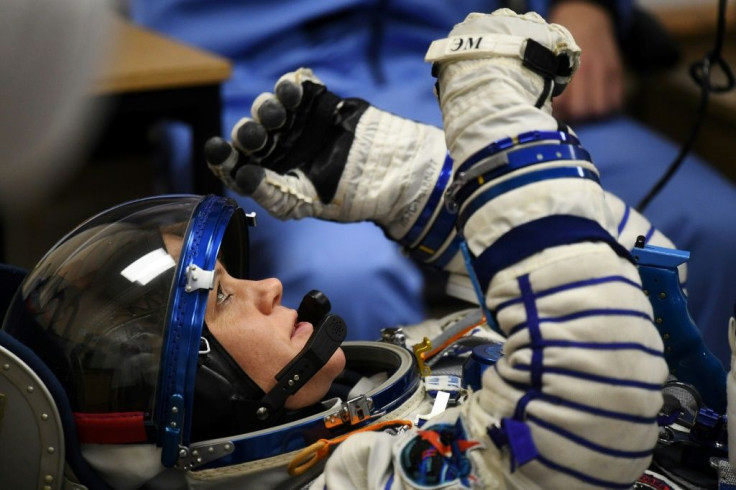 NASA astronaut Anne McClain, pictured in December 2018, is accused of identity theft and improperly accessing her estranged wife's private financial record, The New York Times reported