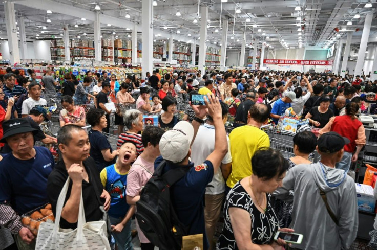 Shoppers descended on the new Costco outlet in droves to get their hands on bargains