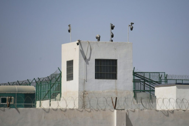 A complex which includes what is believed to be a re-education camp is pictured on the outskirts of Hotan, in China's northwestern Xinjiang region, in May 2019