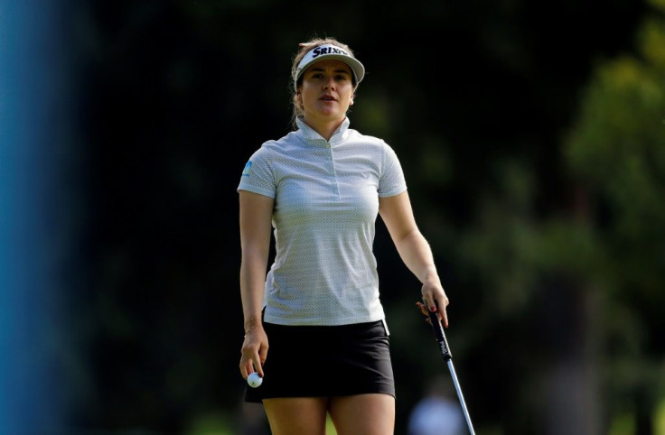 Australian Hannah Green waits on the eighth hole during the third round of the LPGA Portland Classic