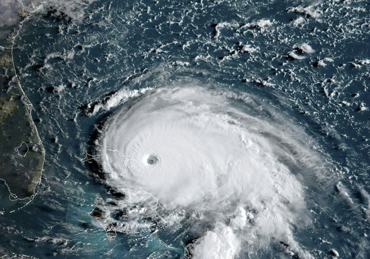 This satellite image obtained from NOAA/RAMMB, shows Tropical Storm Dorian as it approaches the Bahamas and Florida at 12:00 GMT on September 1, 2019